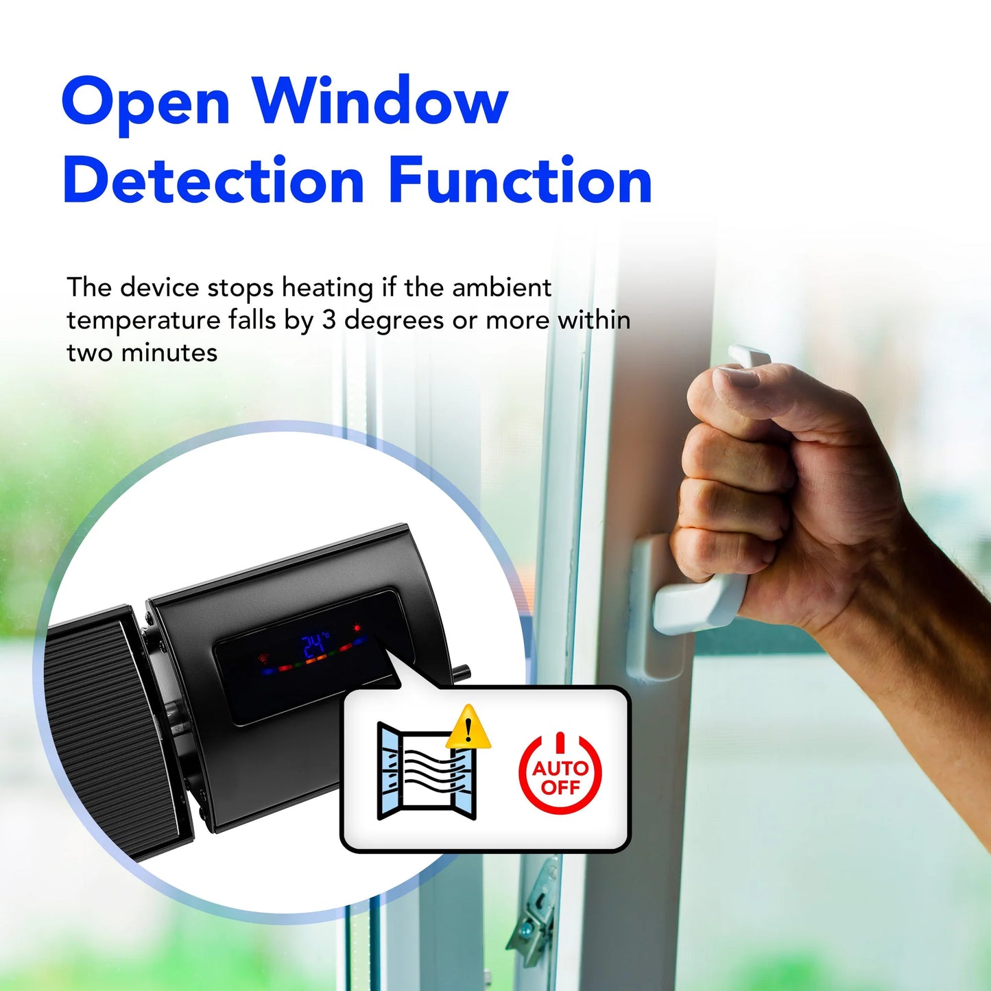 1200W Indoor and Outdoor Wi-Fi Radiant Heater - Black (UK)