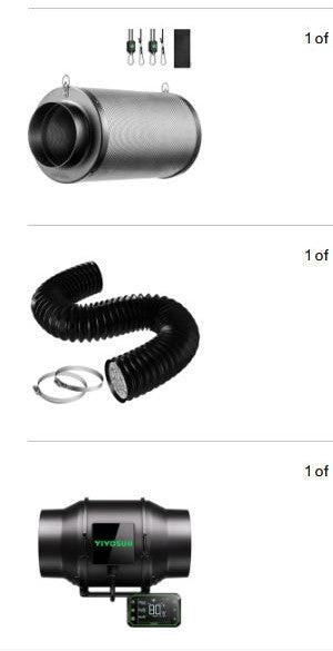 Vivosun Air Filtration Fan Kit